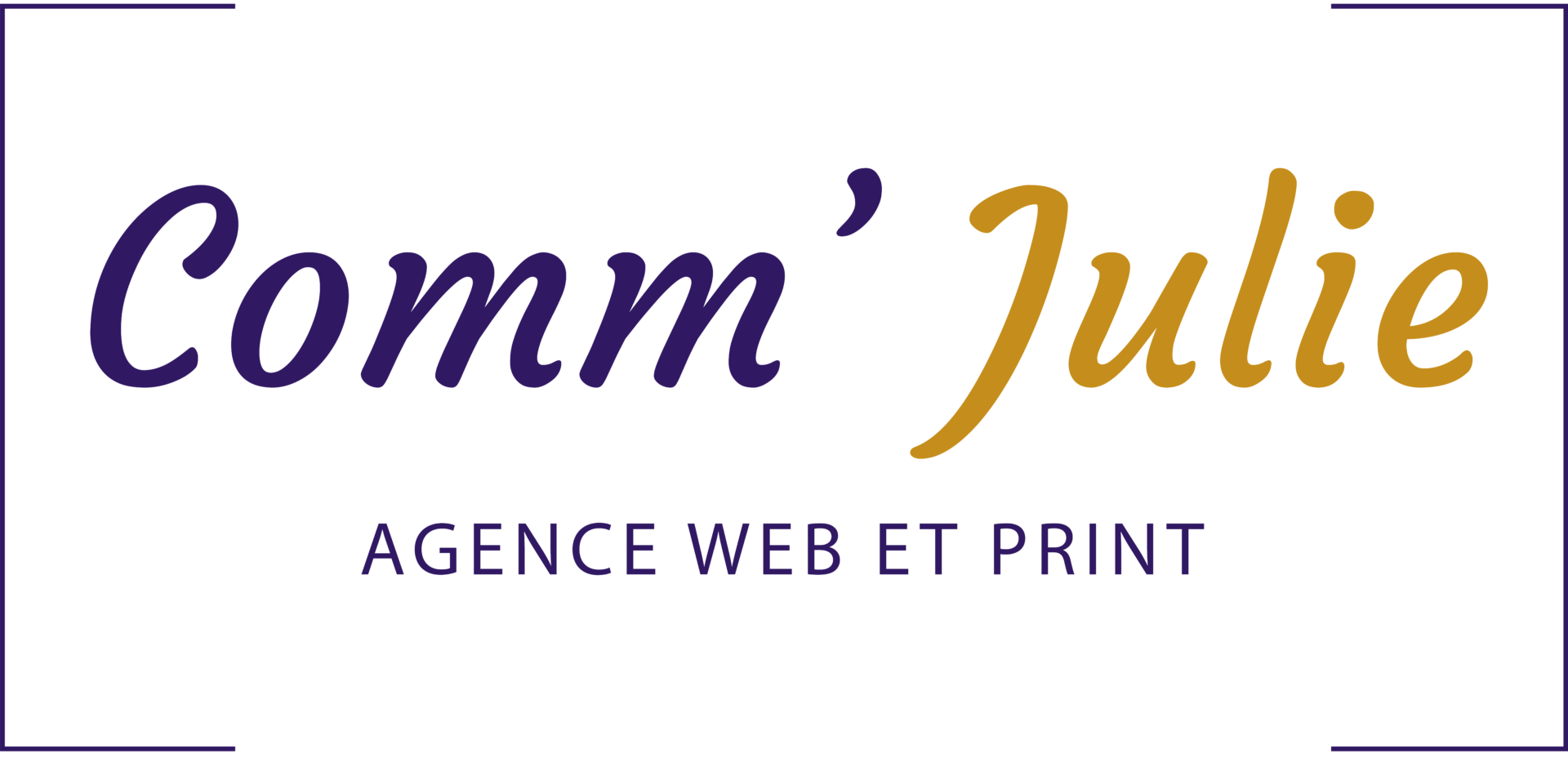 Logo de l'entreprise Comm' Julie, agence web et print sur le bassin d'Arcachon.