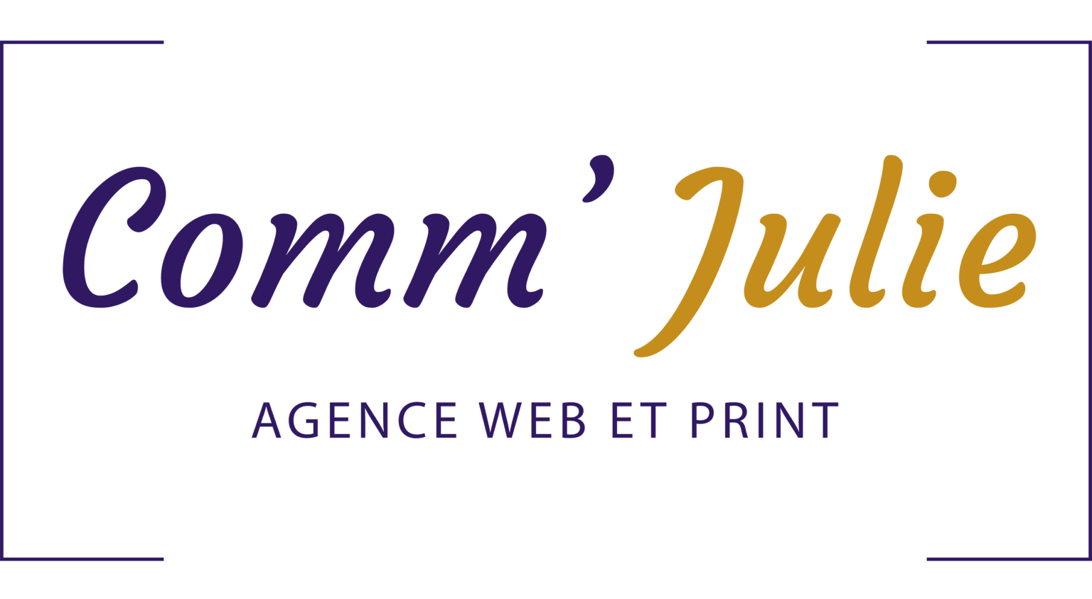 Logo de l'entreprise Comm' Julie, agence web et print sur le bassin d'Arcachon.