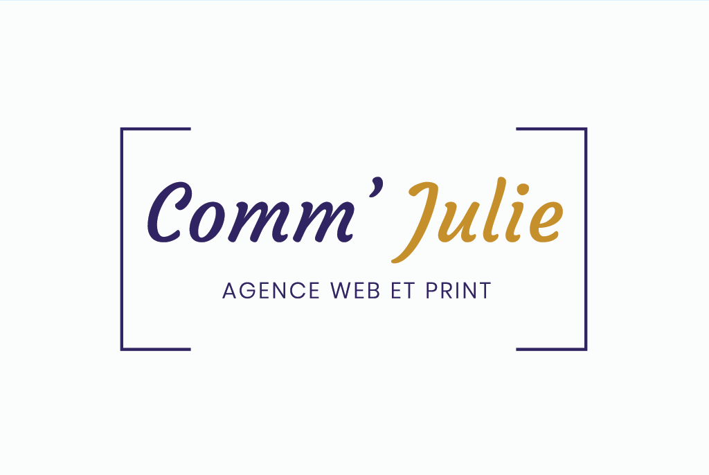 Carte de visite de Comm' Julie, agence web et print sur le bassin d'arcachon.