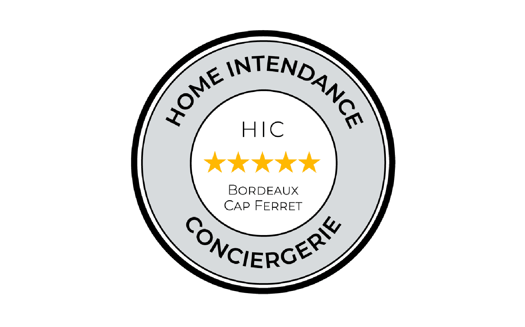 Logo Home Intendance Conciergerie créé par Comm' Julie.