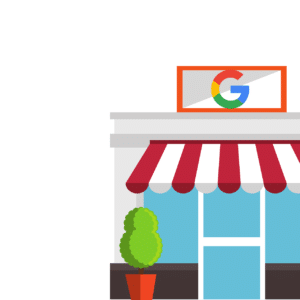 Dessin d'une boutique Google My Business.