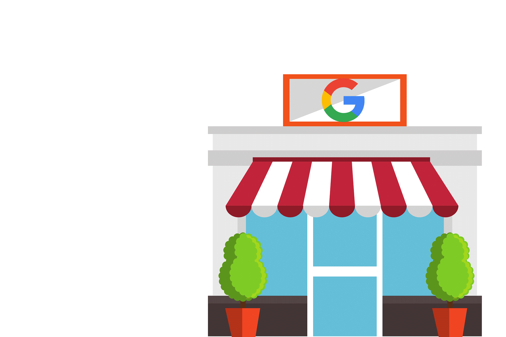 Dessin d'une boutique Google My Business.