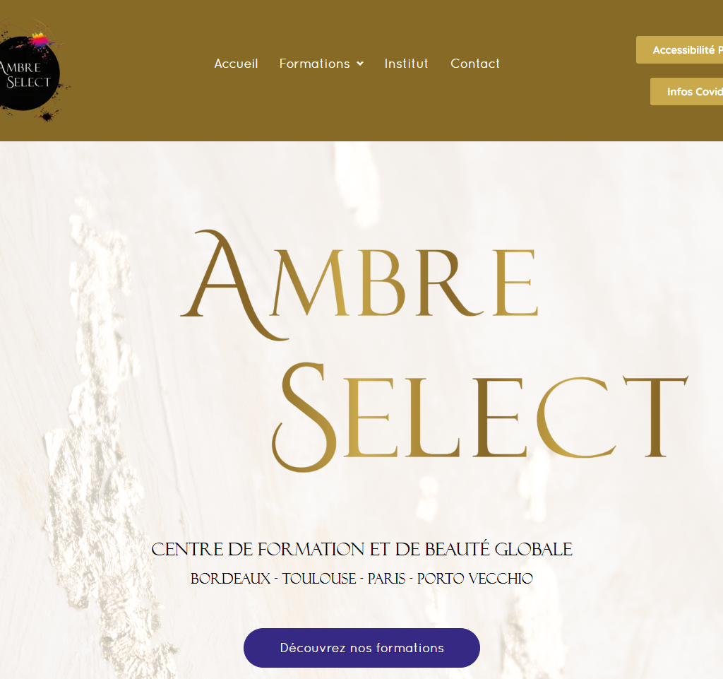 Site vitrine Ambre Select Formations