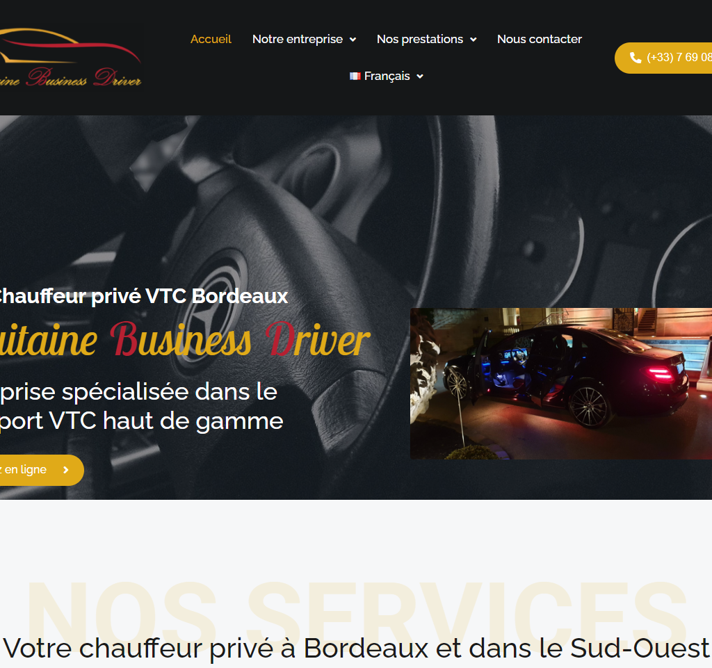 Site vitrine Aquitaine Business Driver