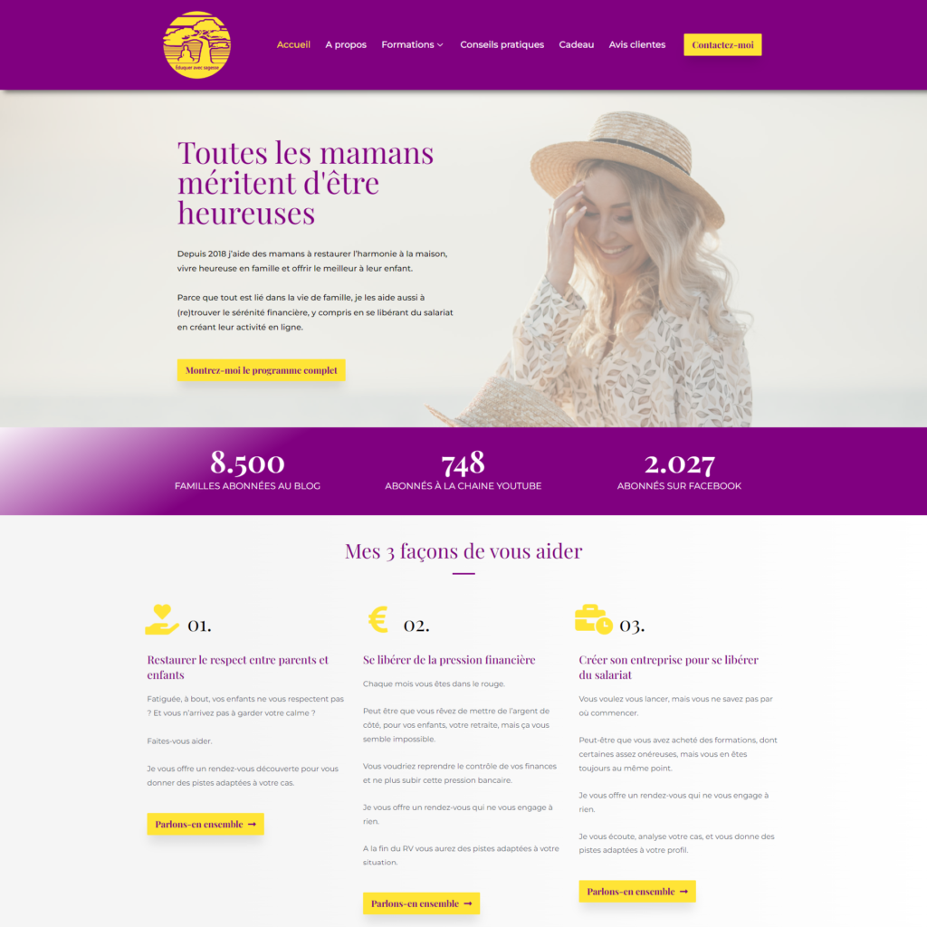 Site vitrine Eduquer avec sagesse