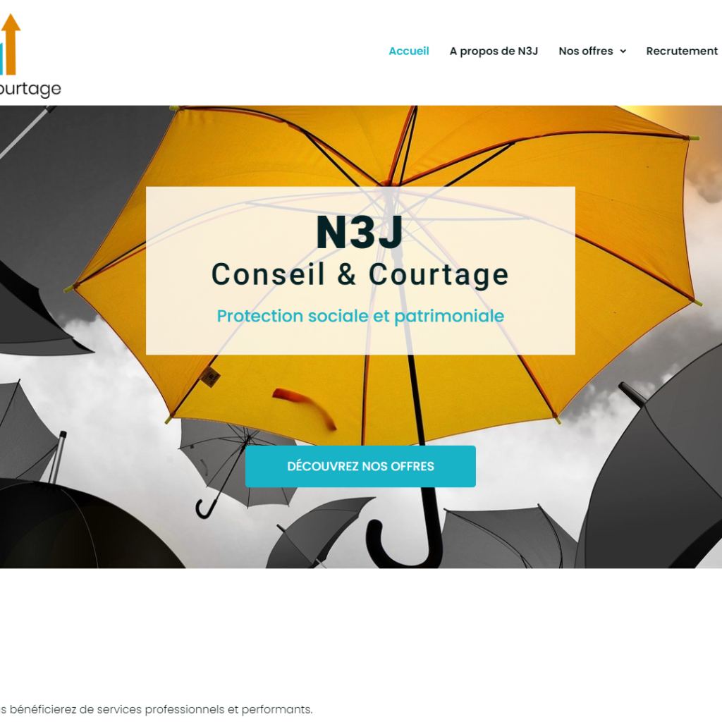 Site vitrine N3J Conseil et Courtage