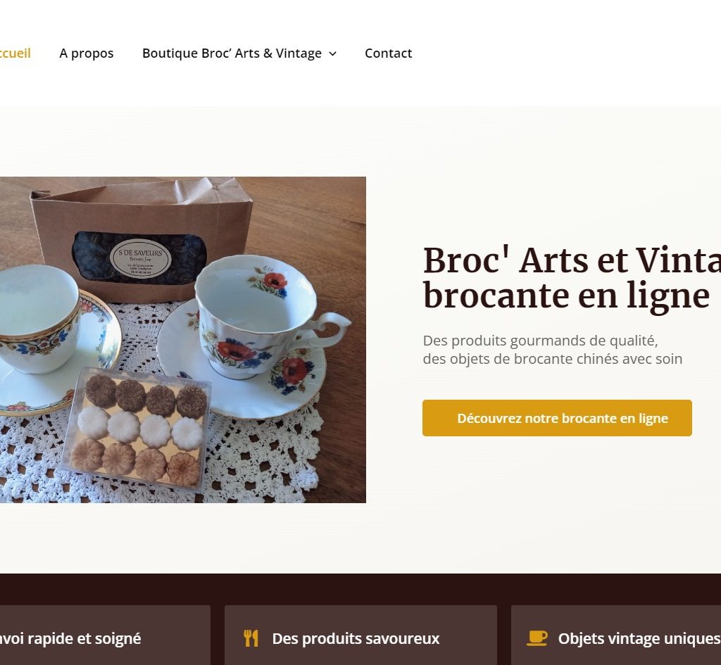 Site e-commerce Broc Arts et Vintage