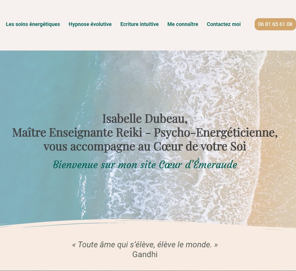 Site one page Isabelle Dubeau