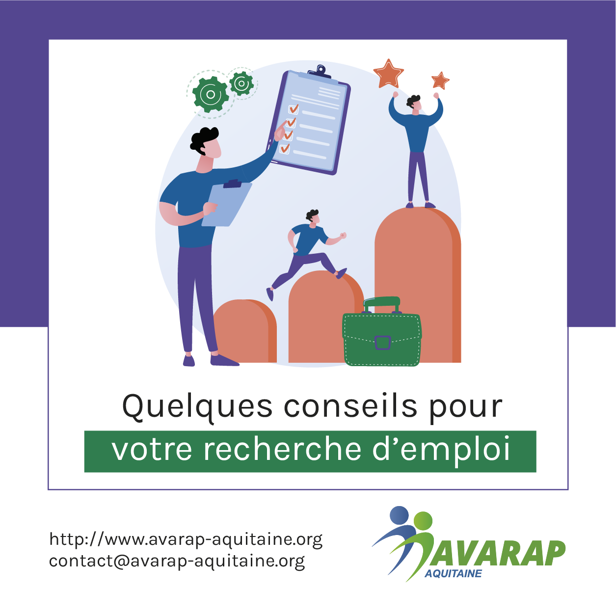 Support de communication digitale réalisé par Comm' Julie, pour l'Avarap Aquitaine.