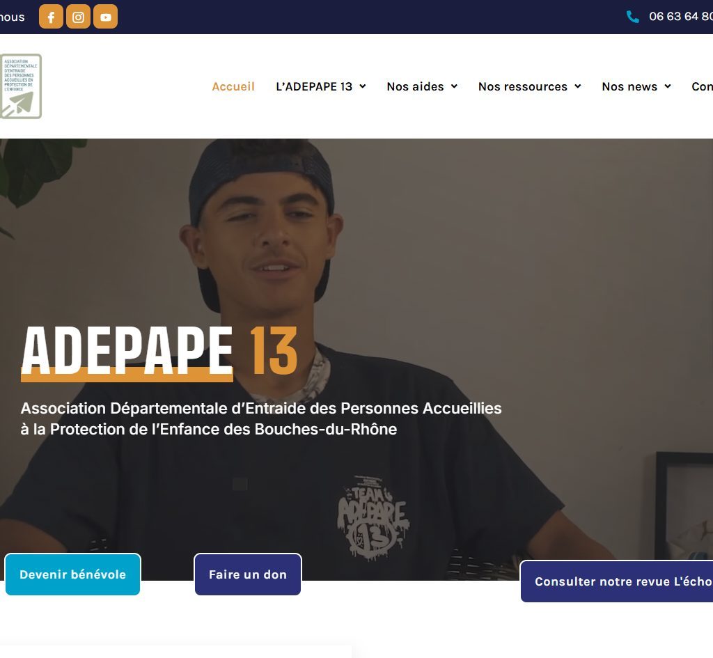 Site vitrine ADEPAPE 13