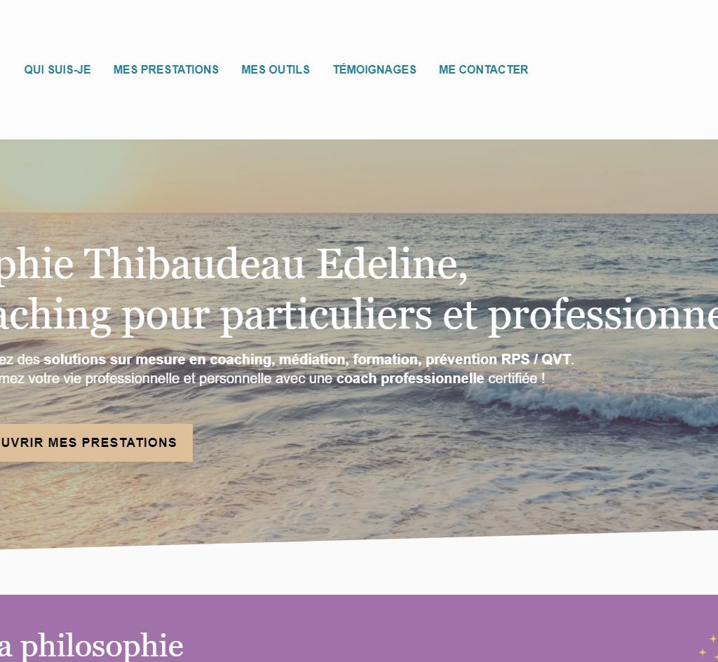 Site one page Sophie Edeline