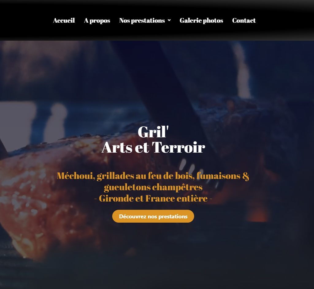 Site vitrine Gril Arts et Terroir