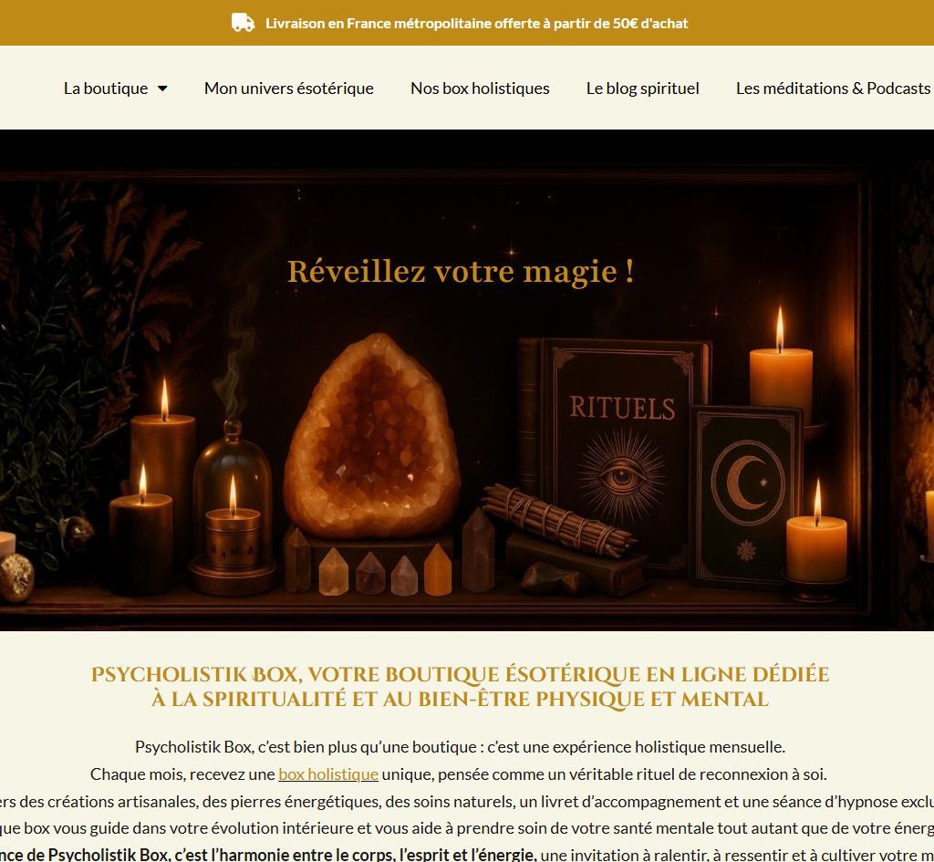 Site e-commerce Psycholistik Box