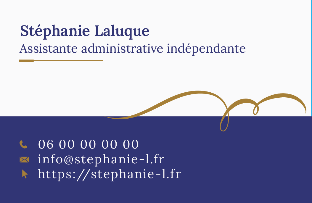 Carte de visite pour Stéphanie Laluque, réalisée par l'agence de communication print Comm' Julie.