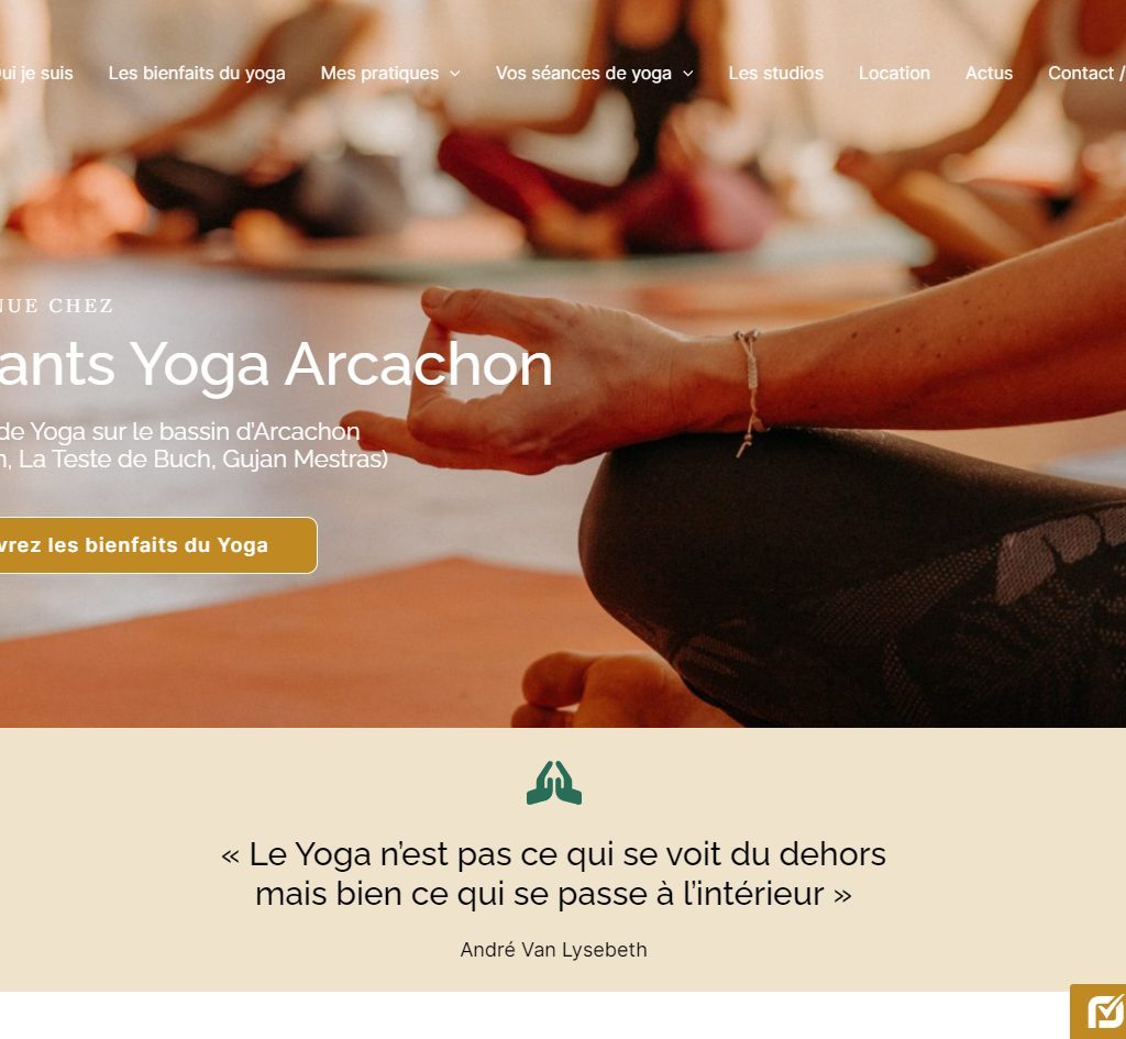 Site vitrine Yoga Arcachon